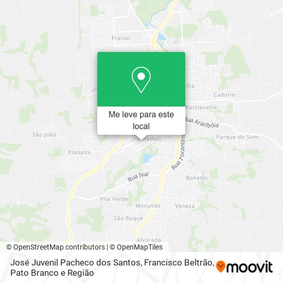 José Juvenil Pacheco dos Santos mapa