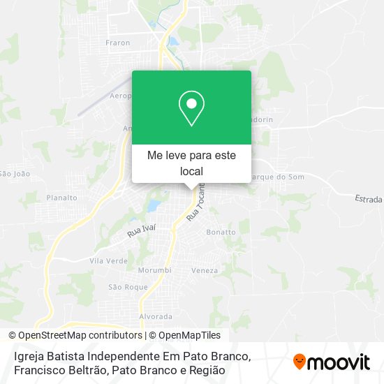 Igreja Batista Independente Em Pato Branco mapa