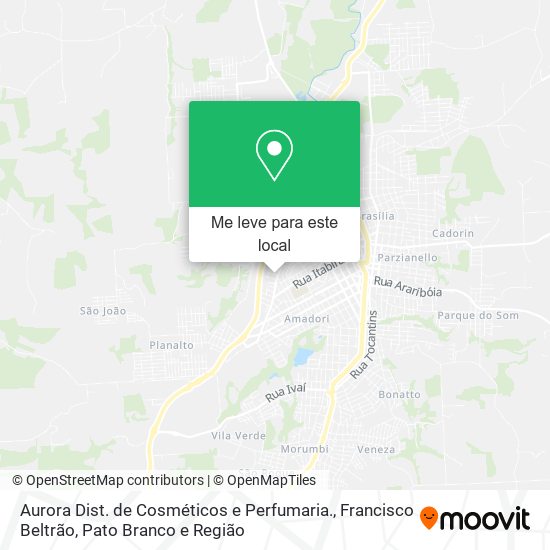 Aurora Dist. de Cosméticos e Perfumaria. mapa
