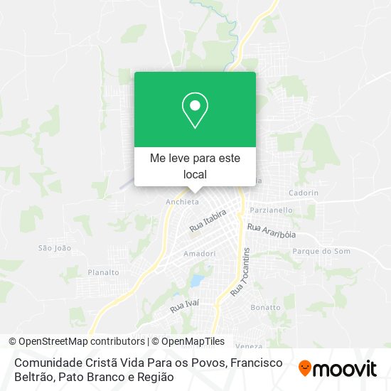 Comunidade Cristã Vida Para os Povos mapa