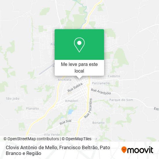 Clovis Antônio de Mello mapa