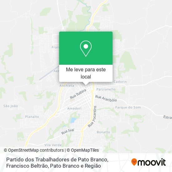 Partido dos Trabalhadores de Pato Branco mapa