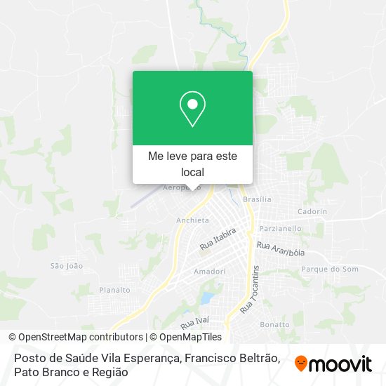 Posto de Saúde Vila Esperança mapa