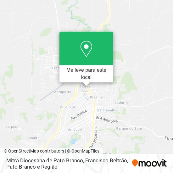 Mitra Diocesana de Pato Branco mapa