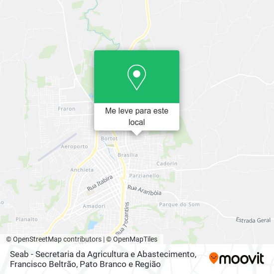 Seab - Secretaria da Agricultura e Abastecimento mapa