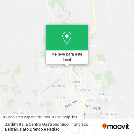 Jardim Itália Centro Gastronômico mapa