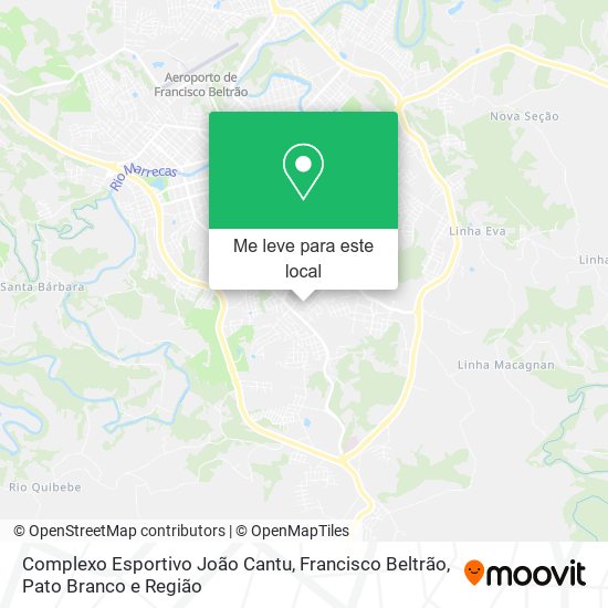 Complexo Esportivo João Cantu mapa
