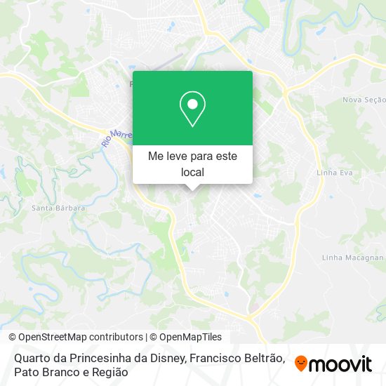 Quarto da Princesinha da Disney mapa