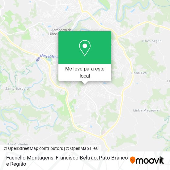 Faenello Montagens mapa