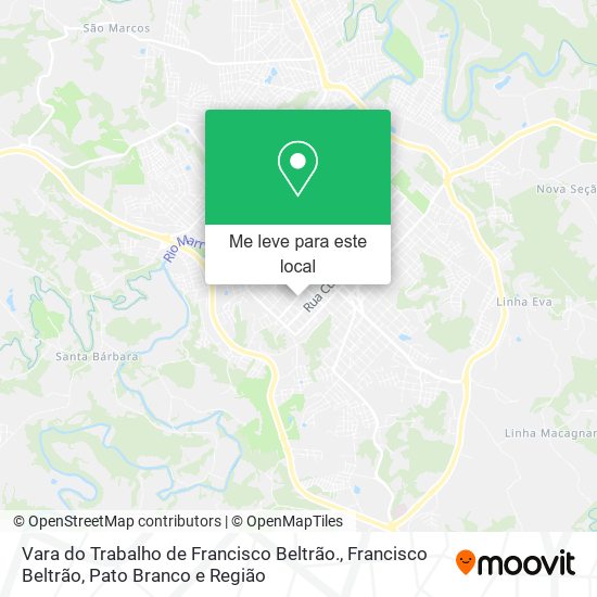 Vara do Trabalho de Francisco Beltrão. mapa