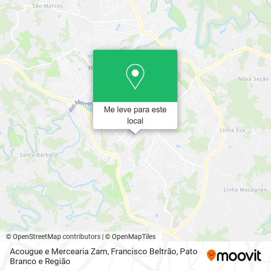 Acougue e Mercearia Zam mapa