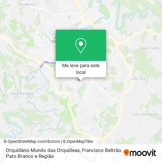 Orquidário Mundo das Orquídeas mapa