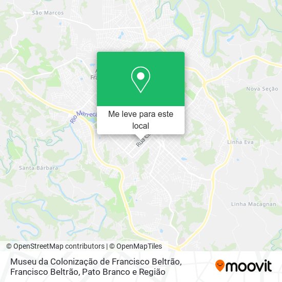 Museu da Colonização de Francisco Beltrão mapa