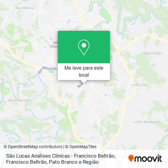 São Lucas Análises Clínicas - Francisco Beltrão mapa