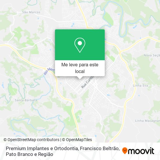 Premium Implantes e Ortodontia mapa