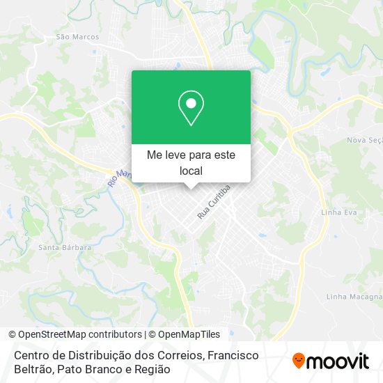 Centro de Distribuição dos Correios mapa