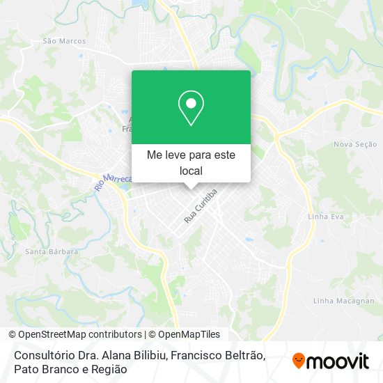 Consultório Dra. Alana Bilibiu mapa