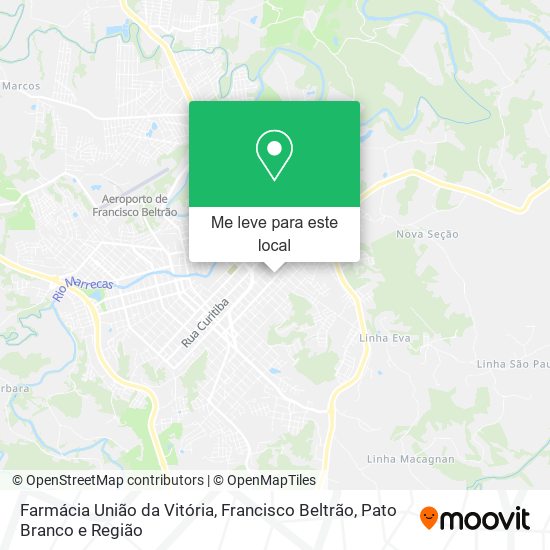 Farmácia União da Vitória mapa