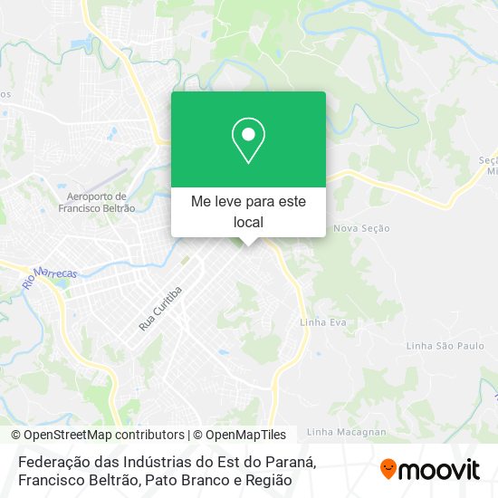 Federação das Indústrias do Est do Paraná mapa