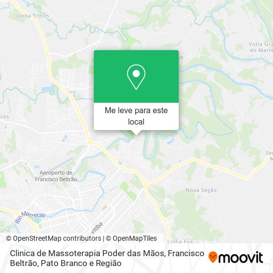 Clinica de Massoterapia Poder das Mãos mapa