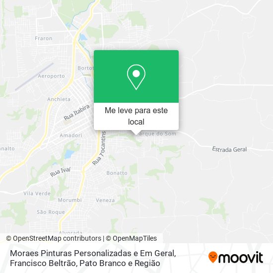 Moraes Pinturas Personalizadas e Em Geral mapa