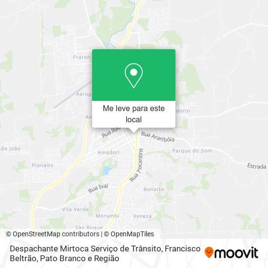 Despachante Mirtoca Serviço de Trânsito mapa