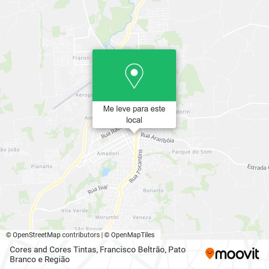 Cores and Cores Tintas mapa