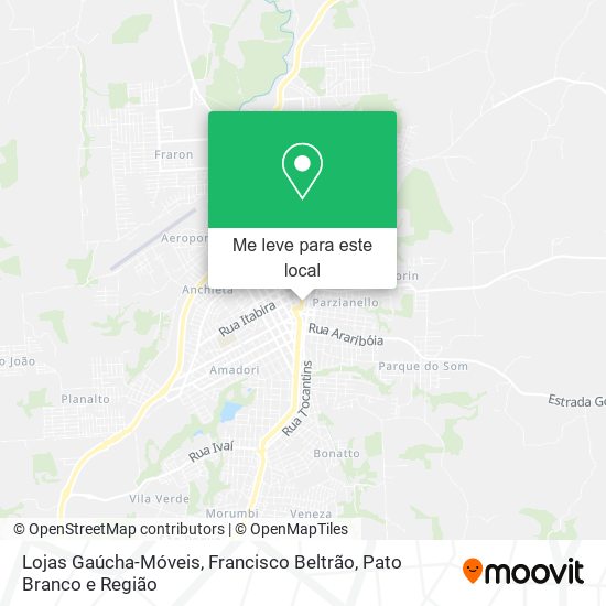 Lojas Gaúcha-Móveis mapa