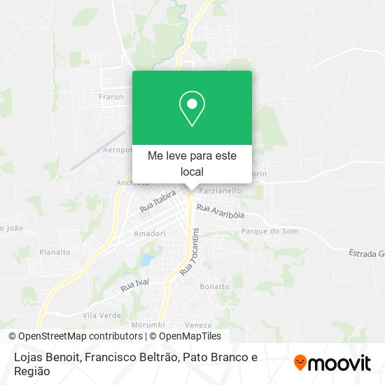 Lojas Benoit mapa