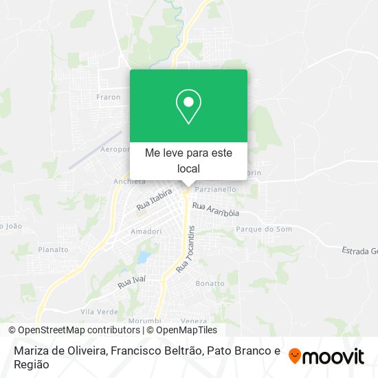 Mariza de Oliveira mapa
