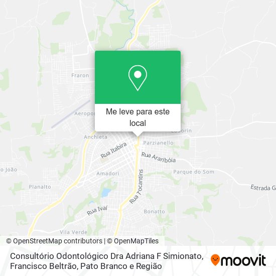 Consultório Odontológico Dra Adriana F Simionato mapa