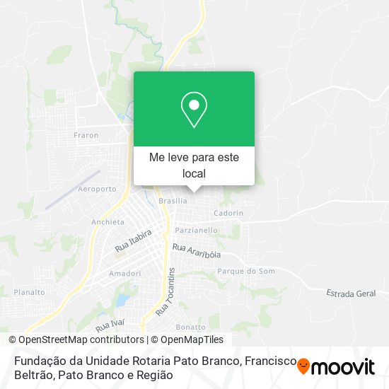 Fundação da Unidade Rotaria Pato Branco mapa