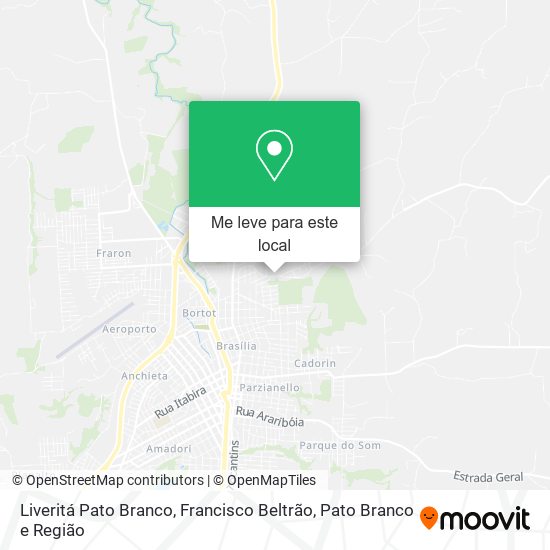 Liveritá Pato Branco mapa