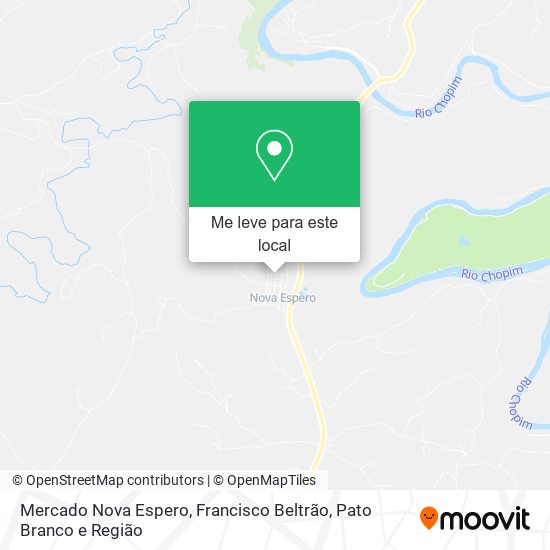 Mercado Nova Espero mapa