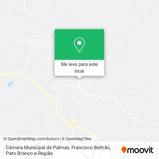 Câmara Municipal de Palmas mapa