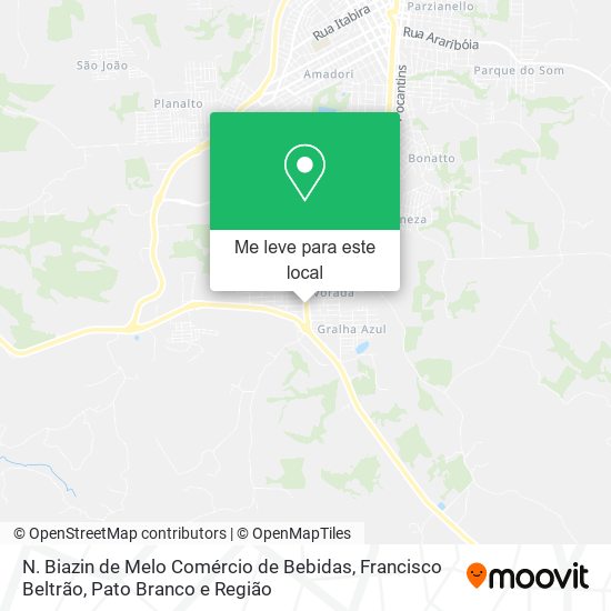 N. Biazin de Melo Comércio de Bebidas mapa