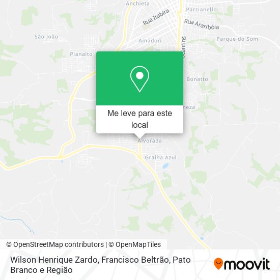 Wilson Henrique Zardo mapa