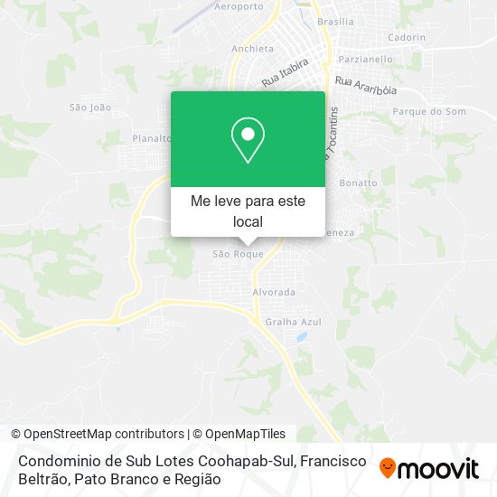 Condominio de Sub Lotes Coohapab-Sul mapa