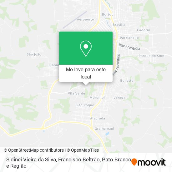 Sidinei Vieira da Silva mapa