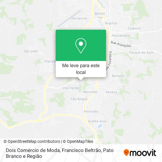 Dois Comércio de Moda mapa