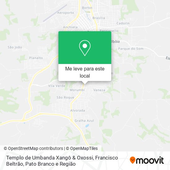 Templo de Umbanda Xangô & Oxossi mapa