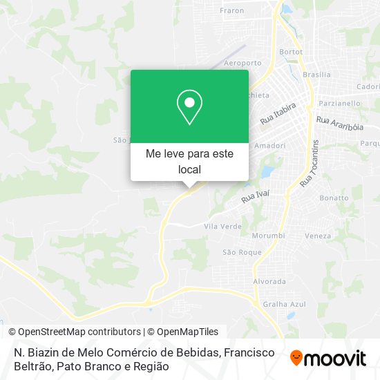 N. Biazin de Melo Comércio de Bebidas mapa