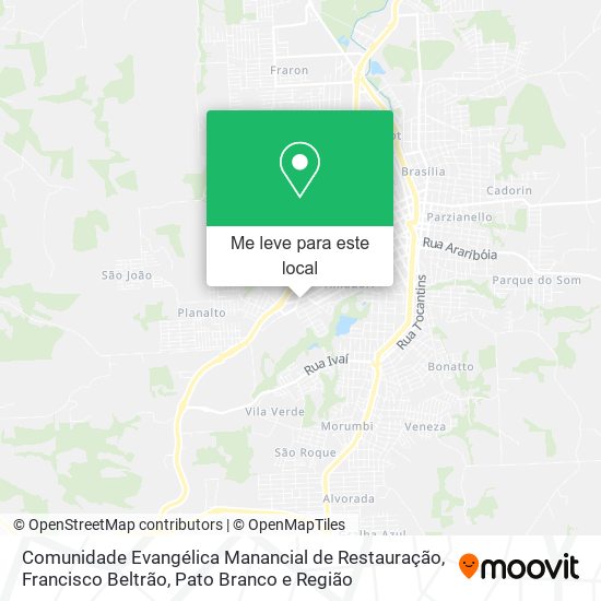 Comunidade Evangélica Manancial de Restauração mapa