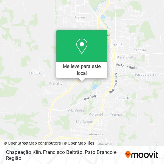 Chapeação Klin mapa