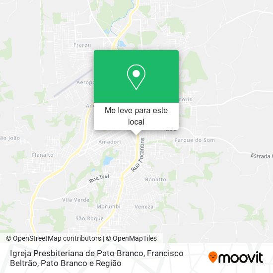 Igreja Presbiteriana de Pato Branco mapa