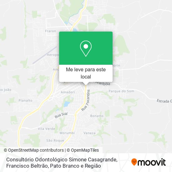 Consultório Odontológico Simone Casagrande mapa