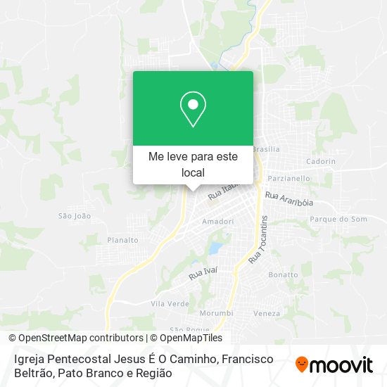 Igreja Pentecostal Jesus É O Caminho mapa