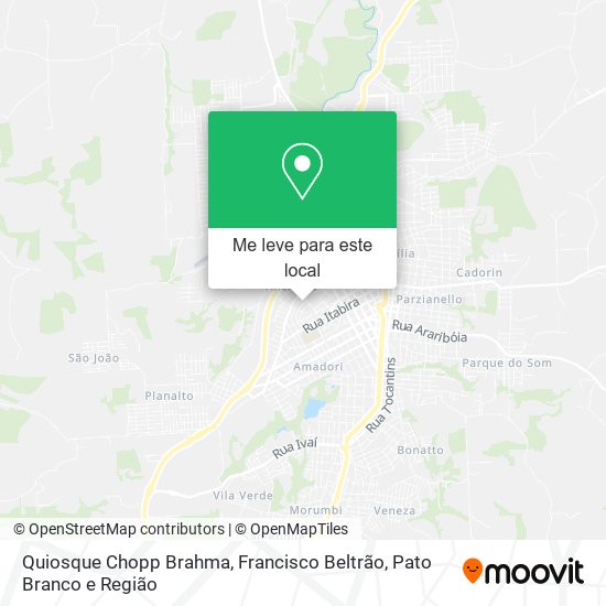 Quiosque Chopp Brahma mapa