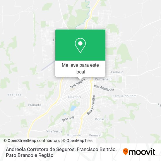 Andreola Corretora de Seguros mapa