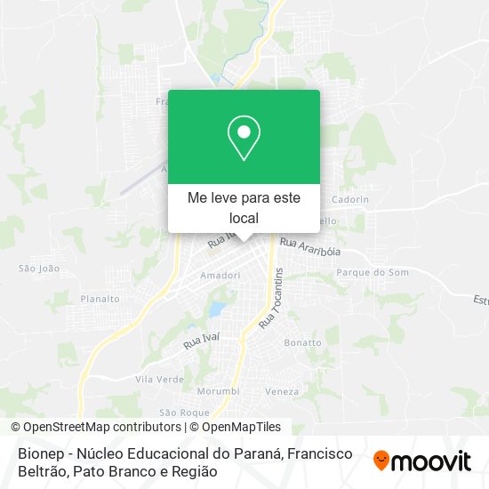 Bionep - Núcleo Educacional do Paraná mapa